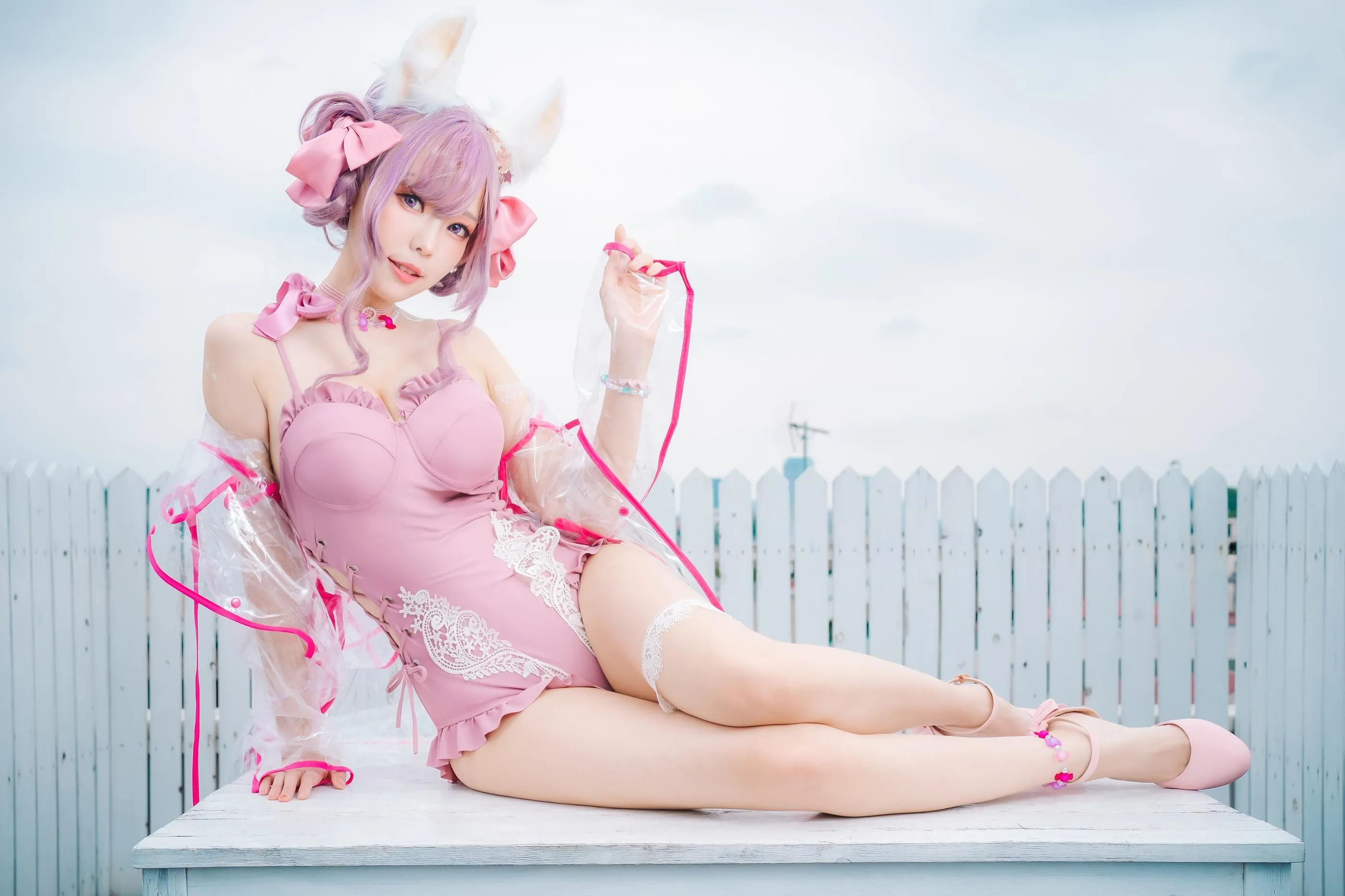 ElyEE子 – NO.82 Fluffy Summer – Original Swimsuit-粉色 [54P]插图
